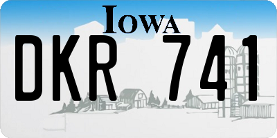 IA license plate DKR741