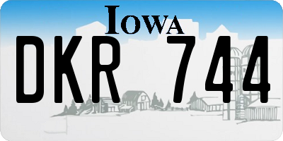 IA license plate DKR744