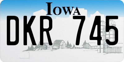 IA license plate DKR745