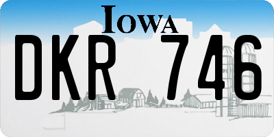 IA license plate DKR746