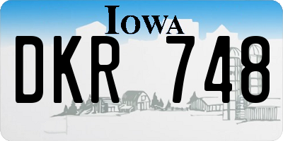 IA license plate DKR748