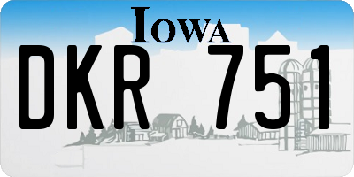 IA license plate DKR751