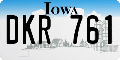 IA license plate DKR761