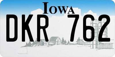 IA license plate DKR762