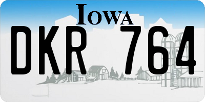 IA license plate DKR764