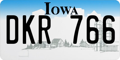 IA license plate DKR766