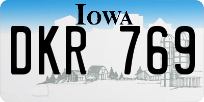 IA license plate DKR769
