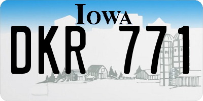 IA license plate DKR771