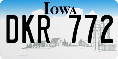 IA license plate DKR772