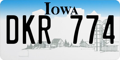 IA license plate DKR774