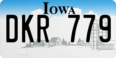 IA license plate DKR779