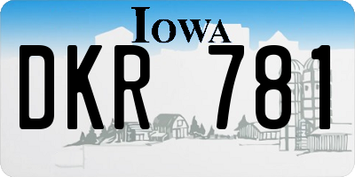 IA license plate DKR781