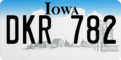 IA license plate DKR782