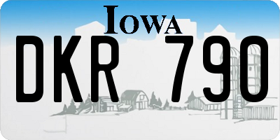 IA license plate DKR790
