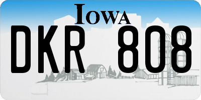 IA license plate DKR808