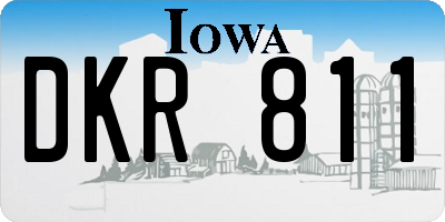 IA license plate DKR811