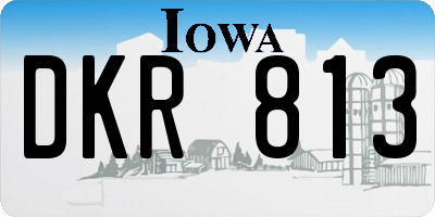 IA license plate DKR813