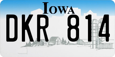 IA license plate DKR814
