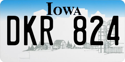 IA license plate DKR824