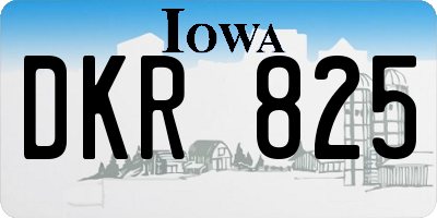 IA license plate DKR825