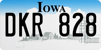 IA license plate DKR828