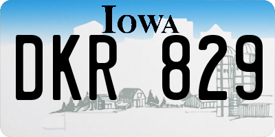 IA license plate DKR829