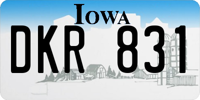 IA license plate DKR831
