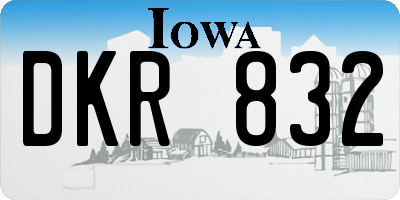 IA license plate DKR832