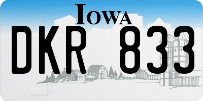 IA license plate DKR833
