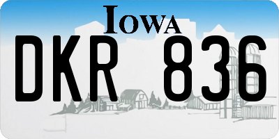 IA license plate DKR836