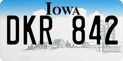 IA license plate DKR842