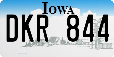 IA license plate DKR844