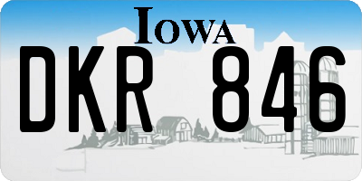 IA license plate DKR846