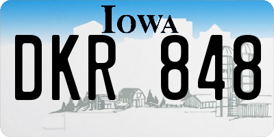 IA license plate DKR848