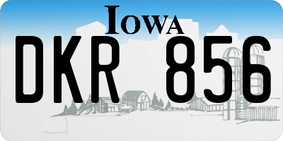 IA license plate DKR856
