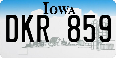 IA license plate DKR859