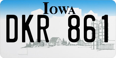 IA license plate DKR861