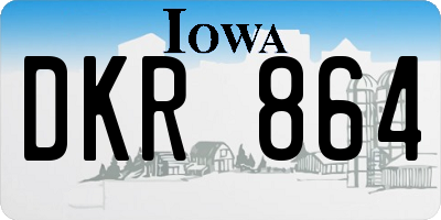 IA license plate DKR864