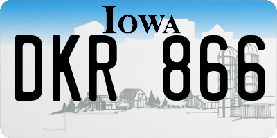 IA license plate DKR866