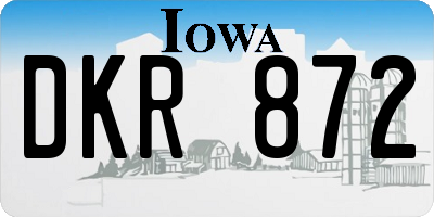 IA license plate DKR872