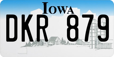 IA license plate DKR879