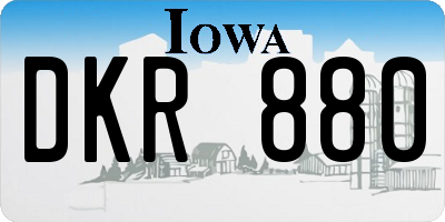 IA license plate DKR880