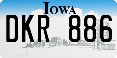 IA license plate DKR886