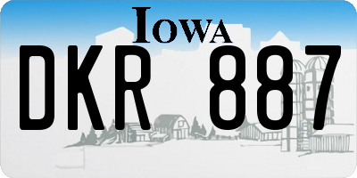 IA license plate DKR887
