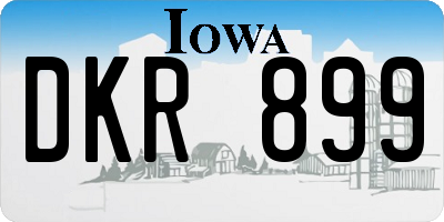 IA license plate DKR899