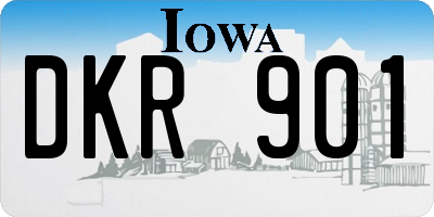 IA license plate DKR901