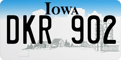IA license plate DKR902
