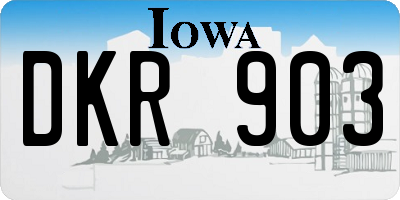IA license plate DKR903
