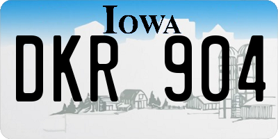 IA license plate DKR904