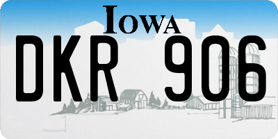 IA license plate DKR906
